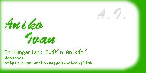 aniko ivan business card